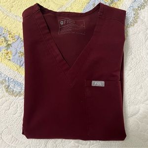FIGS scrubs set in Burgundy